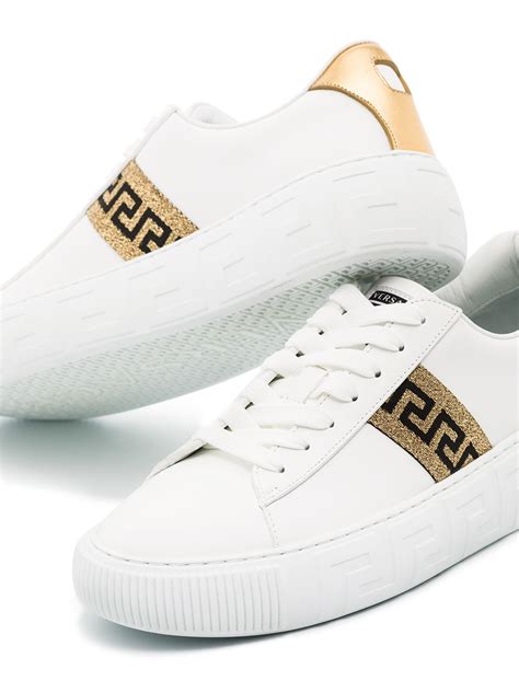 greca versace sneakers|Versace greca low top sneakers.